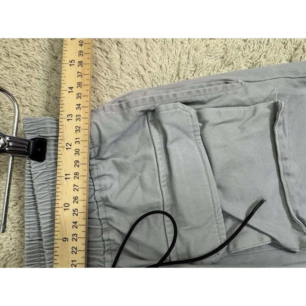 Hood Couture Mens Pull On Gray Cargo Pants Size XS Grunge Streetwear Hip Hop Y2K - Picture 9 of 13